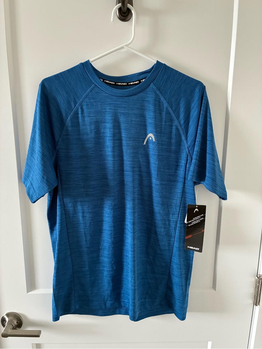HEAD Men's Blue Heathered Short Sleeve Athletic Tee